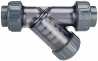 ASAHI Y Strainer: 4 in, Socket, Mesh, 0.0331 in Screen Size, PVC, EPDM, 12 1/2 in Ht, 23 1/2 in Lg (MPN 1256040). Key specifications — Brand: ASAHI; Seal Material: EPDM; Manufacturer Part Number: 1256040; Screen Material: PVC.