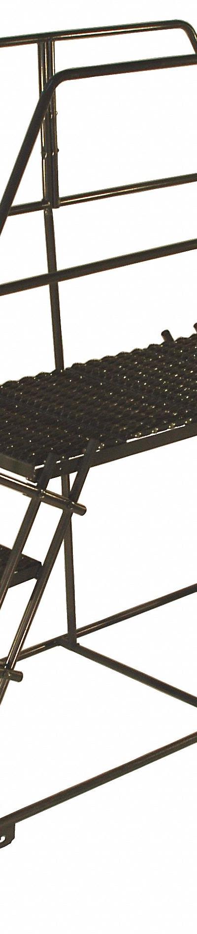 BALLYMORE Mobile Work Platform: 5 ft Platform Ht - Manual-Lock Rolling Dual-Access Platforms