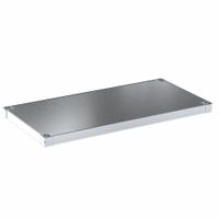 NEW AGE INDUSTRIAL Shelf: 36 in x 18 in, Solid Shelf, 400 lb Shelf Capacity, 18 ga, Unfinished (MPN 1836S). Key specifications — Color: Silver; Brand: NEW AGE INDUSTRIAL.