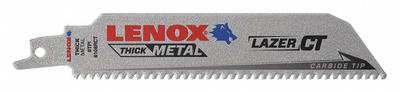 LENOX Reciprocating Saw Blade: 8 Teeth per Inch, 6 in Blade Lg, 0.05 in Blade Thick - Thick-Metal-Cutting Blades