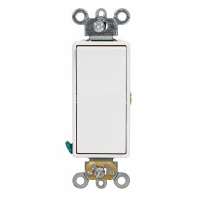 LEVITON Wall Switch: Rocker Switch, Single Pole, Momentary, White, 120/277V AC - Rocker Wall Switches
