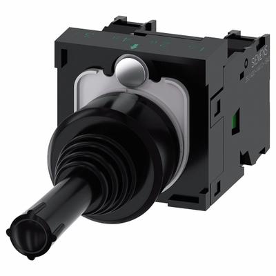 Siemens Joystick: Horizontal Operation, 2 Positions, 1NO, Momentary - Joystick Operators with Contact Blocks