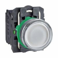 SCHNEIDER Illuminated Push Button: Illuminated, Flush Profile, Non-Metallic, 22 mm, 1NO/1NC (MPN XB5AW3165). Key specifications — Brand: SCHNEIDER; Action: Momentary; Series: XB5; Push Button Material Type: Non-Metallic.