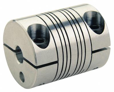 RULAND MANUFACTURING Motion Control Coupling: 3° Angular Misalignment, 4 mm Bore Dia 1, Aluminum - High-Precision Clamp-On Beam Shaft Couplings