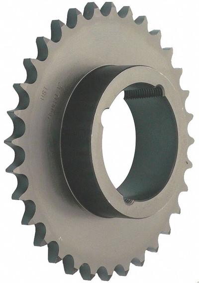TSUBAKI Sprocket: For 50 Chain, 20 Teeth, 3.995 in Pitch Dia, 4.321 in Outside Dia - Size 50 Bushed-Bore Roller Chain Sprockets