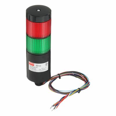 Dayton Tower Light Assembly: 2 Tier, Green/Red, No Sounder Tier, 6 11/16 in Overall Ht - Two-Tier Tower Light Assemblies
