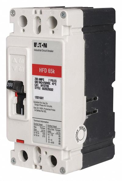 EATON Molded Case Circuit Breaker: 20 A Amps, 100kA at 240V AC, Fixed, AB, Load Side Lug - FD-Frame Eaton Molded Case Circuit Breakers