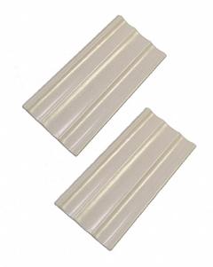 MIRREDGE Contemporary Seam Plates: 1 1/2 in Overall Ht, 3 in Overall Wd, 1/4 in Overall Dp, 2 PK (MPN 88512). Key specifications — Brand: MIRREDGE; Corner Shape: Square; Finish: Dove White; Color: White; Material: Plastic; Lighted: No.