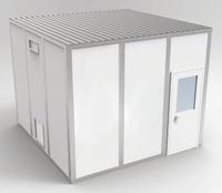 PORTA-FAB Modular Cleanroom: 12 ft x 12 ft x 10 ft, 144 sq ft Int Area, STC 31 (MPN 8CR1212). Key specifications — Brand: PORTA-FAB; Sound Transmission Coefficient: STC 31; Wall Material: Steel; Assembled: Unassembled.