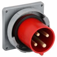 HUBBELL Pin and Sleeve Inlet: Red, 480V AC, Three Phase, 60 A, 3 Pole, 4 Wire, IEC Grounding (MPN HBL460B7W). Key specifications — Brand: HUBBELL.