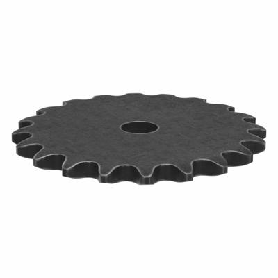 TRITAN Roller Chain Sprocket: No Hub, For Single Strands, 25, 20 Teeth, 1.598 in Pitch Dia - Size 25 Plain-Bore Roller Chain Sprockets