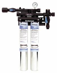 SCOTSMAN Water Filtration System: 0.5 micron, 3.3 gpm, 29 1/4 in Overall Ht, Chlorine/Dirt Reduces (MPN SSM2-P). Key specifications — Brand: SCOTSMAN; Reduces: Chlorine.