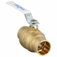 MILWAUKEE VALVE Manual Two-Way Ball Valve: 1 1/4 in, Brass, Straight, Sweat x Sweat, Two-Piece (MPN UPBA485B 1-1/4). Key specifications — Brand: MILWAUKEE VALVE; Handle: Locking Lever.