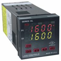DWYER Temperature Controller: 16L, RTD/Thermocouple, Universal Input, 100 to 240V AC, 14°F to 131°F (MPN 16L2030). Key specifications — Brand: DWYER; Control Mode: Universal Input; Current: 1.5 A; Display Type: Digital; Input Voltage: 100 to 240V AC; Output: Relay; Product Type: Temperature Controller; Sensor Type: Thermocouple.