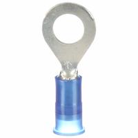 3M Ring Terminal: Blue, Nylon Insulation, #8 Stud Size, 16 AWG to 14 AWG Wire Sizes, 1,000 V (MPN MNG14-8RX). Key specifications — attr1308027: 3M.