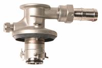 LIQUIDYNAMICS INC. Coupler: Stainless Steel, 3/4 in Hose Barb, 0° Outlet Angle, EPDM (MPN 195206A). Key specifications — Body Material: Stainless Steel; Compatible Manufacturer Model Number: 970027-02MG; Brand: LIQUIDYNAMICS INC..