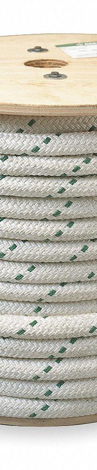 GREENLEE Cable Pulling Rope: 9/16 in Rope Dia., 300 ft Rope Lg., 16,000 lb Max, Nylon/Polyester (MPN 35283G). Key specifications — attr531818: GREENLEE; attr534204: Pulling Rope; attr534202: Nylon.