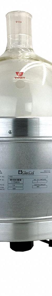 GLAS-COL Stirring Mantle: 12 L Capacity, 1,300 W Watt - Max, Aluminum, 400°C Temp - Max, 100D TEM116. Key specifications — Includes: 4 ft 2-Wire Cord and Locking Connector; Brand: GLAS-COL; Housing Material: Aluminum; Manufacturer Part Number: 100D TEM116; For Use With: 60AG37 Control; Includes Controller: Controller Not Included; Requires Controller: Controller Required.