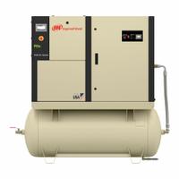 INGERSOLL RAND Rotary Screw Compressor: Horizontal, 25 hp, 102 cfm, 120 gal Tank, 208V AC (MPN RSa18I-A125, 208/3/60, 120 GAL.). Key specifications — attr48606: Three; attr48593: 208V AC; attr48578: INGERSOLL RAND; attr110305: Not Included.
