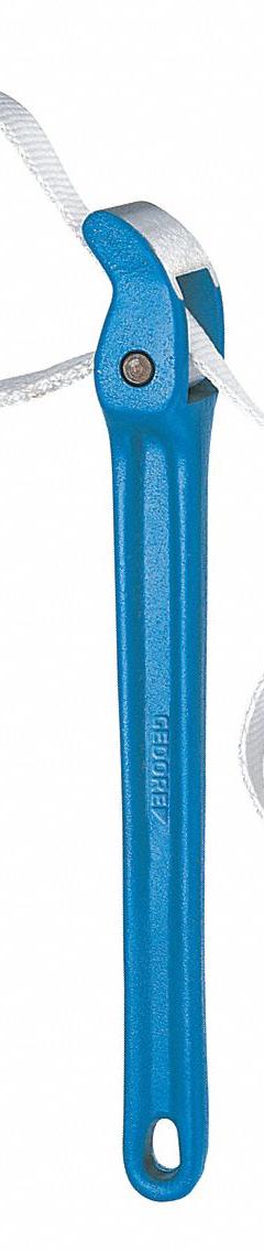 GEDORE Strap Wrench: For 8 in Outside Dia, 12 in Handle Lg, 1 in Strap Wd, 8 33/50 in Strap Lg (MPN 126008). Key specifications — attr309961: Nylon; attr309982: Aluminum; attr324946: GEDORE.
