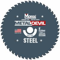 MORSE Circular Saw Blade: 9 in Blade Dia., 48 Teeth, 0.07 in Cut Wd, 1 in Arbor Size, Carbide (MPN 102735-WWG). Key specifications — attr1116119: MORSE; attr1145631: Steel.