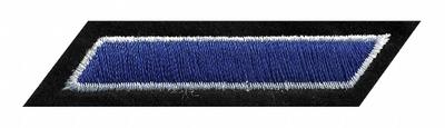 HEROS PRIDE Embroidered Patch: Hashmark, 2 in x 3/8 in, Black, Felt/Plastic, Sew-On - Embroidered Insignia