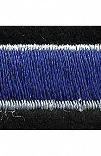 HEROS PRIDE Embroidered Patch: Hashmark, 2 in x 3/8 in, Black, Felt/Plastic, Sew-On, Rank Insignia (MPN 5380). Key specifications — attr1074238: Sew-On; attr188498: 2 in x 3/8 in; attr188499: Black; attr188500: Plastic; attr188503: Hashmark; attr193746: HEROS PRIDE.