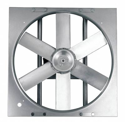 Dayton Exhaust Fan: 30 in Blade, 3/4 hp, 9,117 cfm, 208-230/460V AC, 3 ph - Standard Direct-Drive Panel Exhaust Fans