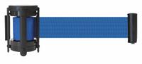 TENSABARRIER Barrier Post with Belt: Blue, 4 in Overall Ht, 7 1/2 ft Belt Lg, No Pattern (MPN QWAYCASS-L5). Key specifications — attr193628: TENSABARRIER; attr983760: No Pattern; attr983762: No Legend; attr981605: Receiver and Tape End Piece.