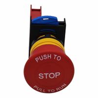 DAYTON Emergency Stop Push Button: Non-Illuminated, Mushroom Head Profile, Non-Metallic, 22 mm, 1NC (MPN GGS_116329). Key specifications — Brand: DAYTON; Action: Maintained; Push Button Material Type: Non-Metallic.