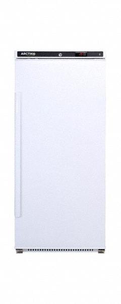 ARCTIKO Biomedical Refrigerator: 14.12 cu ft, Upright, 2°C to 8°C, 3/8 in Overall Dp, Solid, 1 Doors (MPN LRE 285). Key specifications — Door Opening Style: Left and Right; Alarm Type: Door Ajar; Manufacturer Part Number: LRE 285; Brand: ARCTIKO; Product Type: Biomedical Refrigerator; Door Type: Solid; Refrigerant Type: R-600.