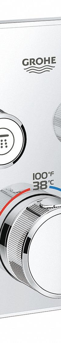 GROHE Dual Function Thermostatic Trim: Compatible Product Type Grohtherm SmartControl Showers (MPN 29141000). Key specifications — Compatible Product Type: Grohtherm SmartControl Showers; Brand: GROHE; Product Type: Dual Function Thermostatic Trim; Trim Plate Shape: Square; Trim Finish/Color: Chrome.