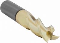 CLEVELAND Square End Mill: Carbide, ZrN Coated, 3 Flute, 3/4" Mill Dia, 1" LOC, 3" OAL (MPN C72366)