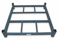 APPROVED VENDOR Stack Rack Base: 42 in x 60 in x 7 in, Open Decking, 4,000 lb Load Capacity, Steel (MPN BB4-4260H). Key specifications — Material: Steel; Brand: APPROVED VENDOR; Decking Style: Open; Color: Gray; Finish: Powder Coated.