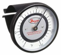 DWYER Clip Pipe Mount Dial Thermometer: 0°F to 150°F, +/- 2% Accuracy, 2 in Dial Dia (MPN STC441). Key specifications — Accuracy: +/- 2%; Brand: DWYER.