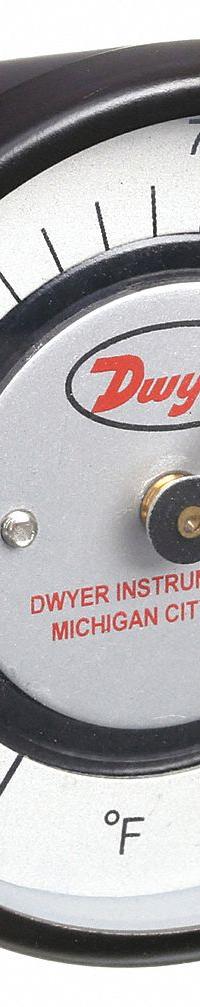 DWYER Clip Pipe Mount Dial Thermometer: 0°F to 150°F, +/- 2% Accuracy, 2 in Dial Dia (MPN STC441). Key specifications — Accuracy: +/- 2%; Brand: DWYER.