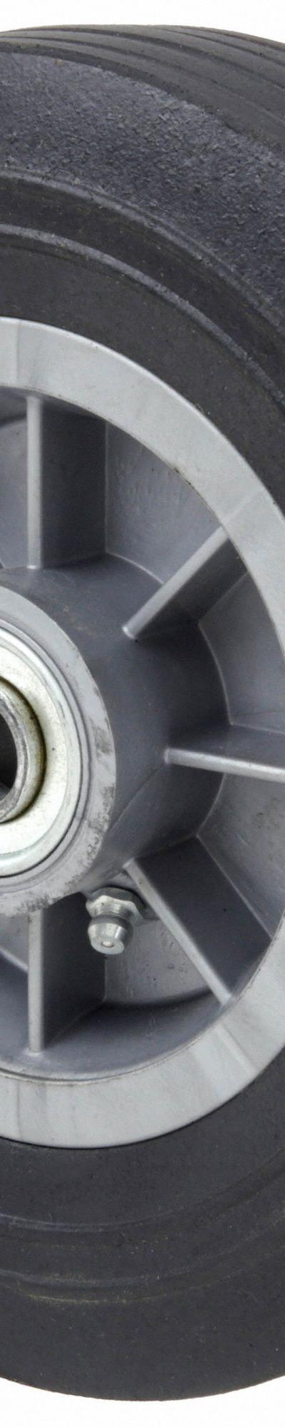 MARASTAR Solid Wheel: 8 in Wheel Dia - Flat-Free Solid Rubber Wheels