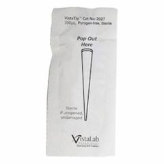 CELLTREAT Pipette Tip: Sterile, 250 ul Capacity, Individually Wrapped, No Filter, Polypropylene, 200 (MPN 2027). Key specifications — Brand: CELLTREAT; Color: Clear; Disposability: Single-Use; Material: Polypropylene; Sterility: Sterile; For Pipette Type: MLA Pipettor; Includes Filter: No Filter; Configuration: Individually Wrapped.