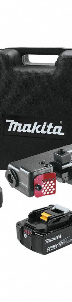 MAKITA Cordless Cable Cutter Kit: 18V DC, #5 Max. Rebar Size, 5/8 in Max. Cutting Dp, 5.0 Ah (MPN XCS04T1). Key specifications — attr80056: (1) Battery; attr80036: 5.0 Ah; attr80048: Yes; attr146686: #5.
