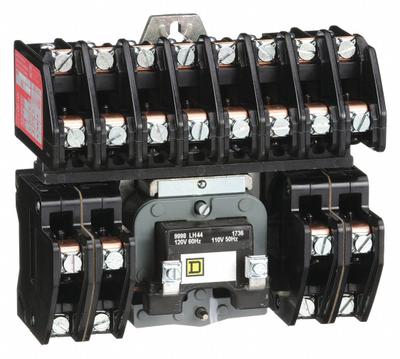 SQUARE D Lighting Magnetic Contactor: 12 Poles, 120V AC - Electrically Held Lighting Contactors