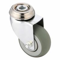 MEDCASTER Bolt-Hole Caster: Swivel, No Brake, Rubber, 3 in Wheel Dia., 1 1/4 in Wheel Wd, Nylon (MPN CH03AMP125SWHK01). Key specifications — attr1111490: MEDCASTER; attr1176865: Swivel.