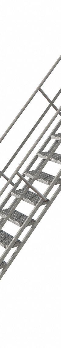 TRI-ARC Portable Stairs: 12.7 ft Overall Ht, Steel, 450 lb Load Capacity, Perforated, 12 Steps (MPN WISS112242). Key specifications — attr1050559: Gray; attr1050557: TRI-ARC.