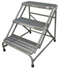 COTTERMAN Step Stool: 3 Steps, 2.5 ft Overall Ht, 500 lb Load Cap, Steel, 2.5 ft Standing Ht (MPN 1403N2628A3E10B1C1P1). Key specifications — Brand: COTTERMAN; Color: Gray.