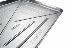 DIVERSITECH Condensate Drain Pan: Steel, 60 in L x 30 in W x 2 1/2 in D, 3/4 in PVC Discharge (MPN 6-M3060). Key specifications — Brand: DIVERSITECH; Color: Silver.