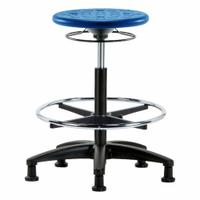 Stool: Polyurethane, Ht Range 22 in to 32 in, 13 in Seat Wd, 13 in Seat Dp, 5 Glides, 0 Casters (MPN IPHBSO-RG-CF-RG-BLU). Key specifications — Brand: APPROVED VENDOR; Foot Support: Yes; Base Material: Fiberglass; ESD-Safe: Not ESD Safe; Number of Casters: 0.