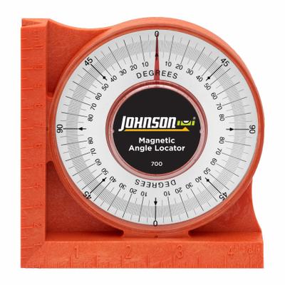 JOHNSON LEVEL Angle Finder: 4 Quadrants, Magnetic, Inches, Acrylic, 5.88 in Lens Dia - Angle Locators