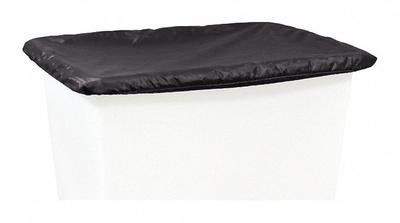 ROYAL BASKET TRUCKS Vinyl Cover: 54 in L 34 in W 3 in H, Fits 29.9 cu ft, 1.1 cu yd, Black - Elastic Covers for Cube & Basket Trucks