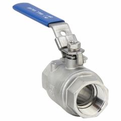 USA INDUSTRIALS Manual Two-Way Ball Valve: 1 1/4 in, 304 Stainless Steel, Straight Valve Body, PTFE (MPN ZUSA-VLV-145). Key specifications — Brand: USA INDUSTRIALS; Handle: Locking Lever.