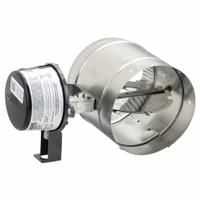 SS Motrzd Vent Dampr,6.5"L 10.9"H 6.5"W: For 6 in Dia, 6 1/2 in L, 10 7/8 in H, 6 1/2 in W, 24V AC (MPN GVD-6PL). Key specifications — Nameplate Voltage: 24V AC; Blade Seal Material: Stainless Steel; Blade Type: Flat Blade; Brand: FIELD CONTROLS; Switch Action: Normally Open.