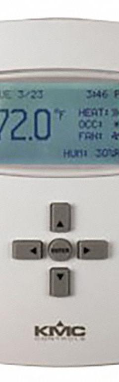 KMC CONTROLS BACnet Controller: BACnet MS/TP, Air Handling Units/Fan Coil Units, Floating, Hardwired (MPN BAC-120136CW). Key specifications — Housing Color: White; Compatible System Type: Air Handling Units; Occupancy Sensor: Compatible with Occupancy Sensor; Temperature Adjustment: Floating; Wireless: Hardwired; Humidification Control: Yes; Dehumidification Control: Yes; Humidification/Dehumidification Control: Yes, Yes.
